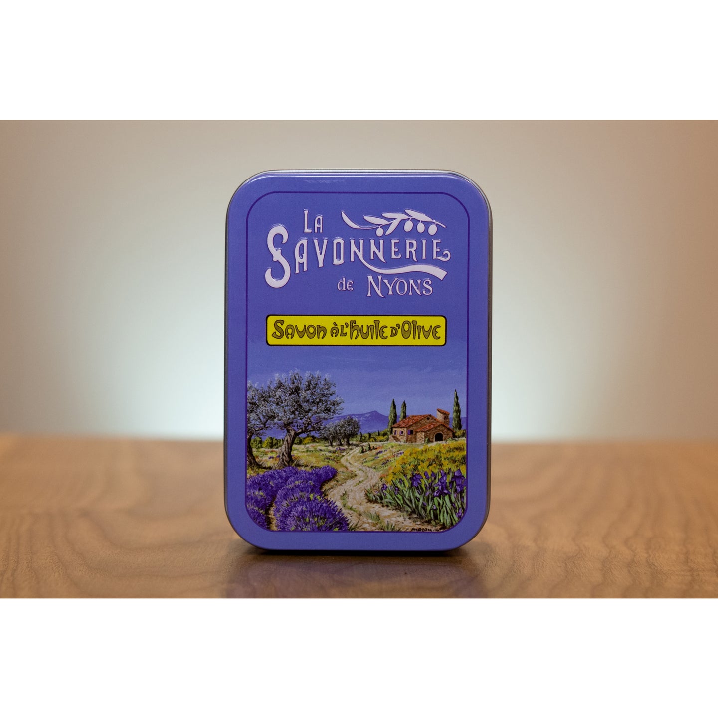 Lavender Soap in "Provençal Landscape" Tin Box - La petite France Vilnius - Soap
